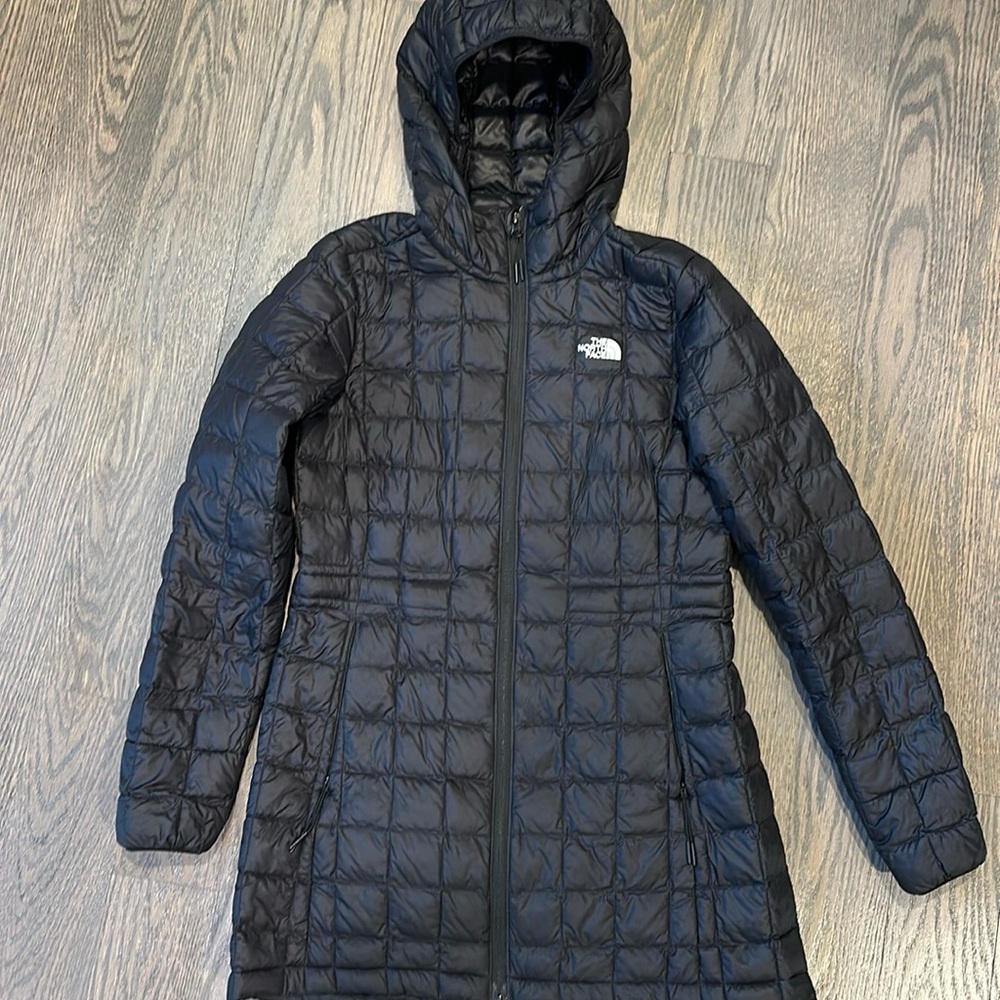 North Face Women’s Thermoball Jacket mid length.